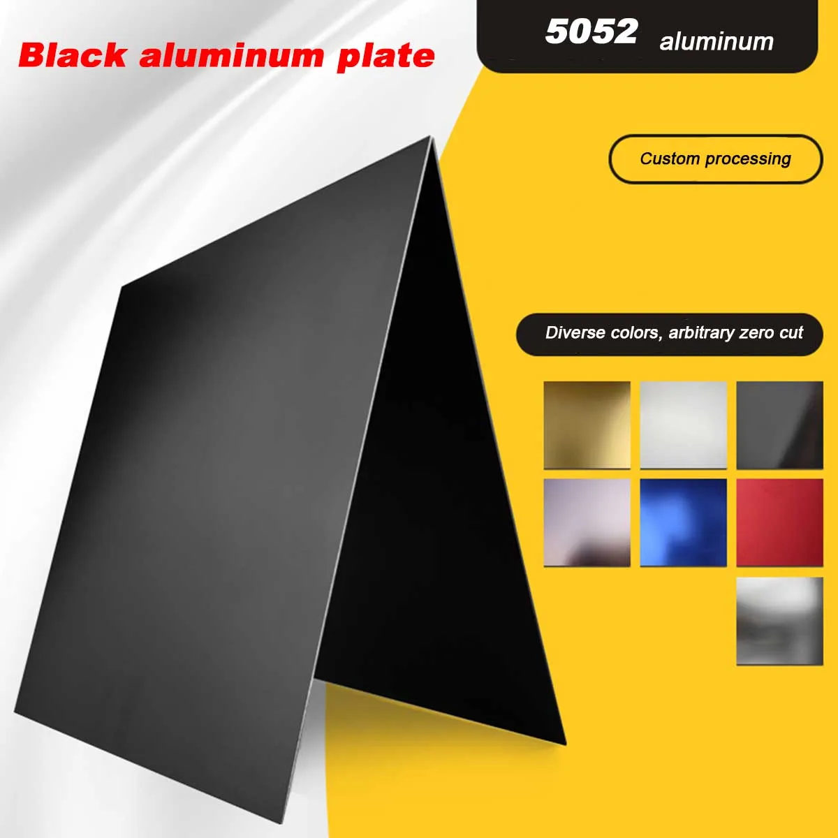 Wall Decoration Material Black Aluminum Sheet, Anodized Aluminum Alloy Plate, Laser Cutting, Customized Processing