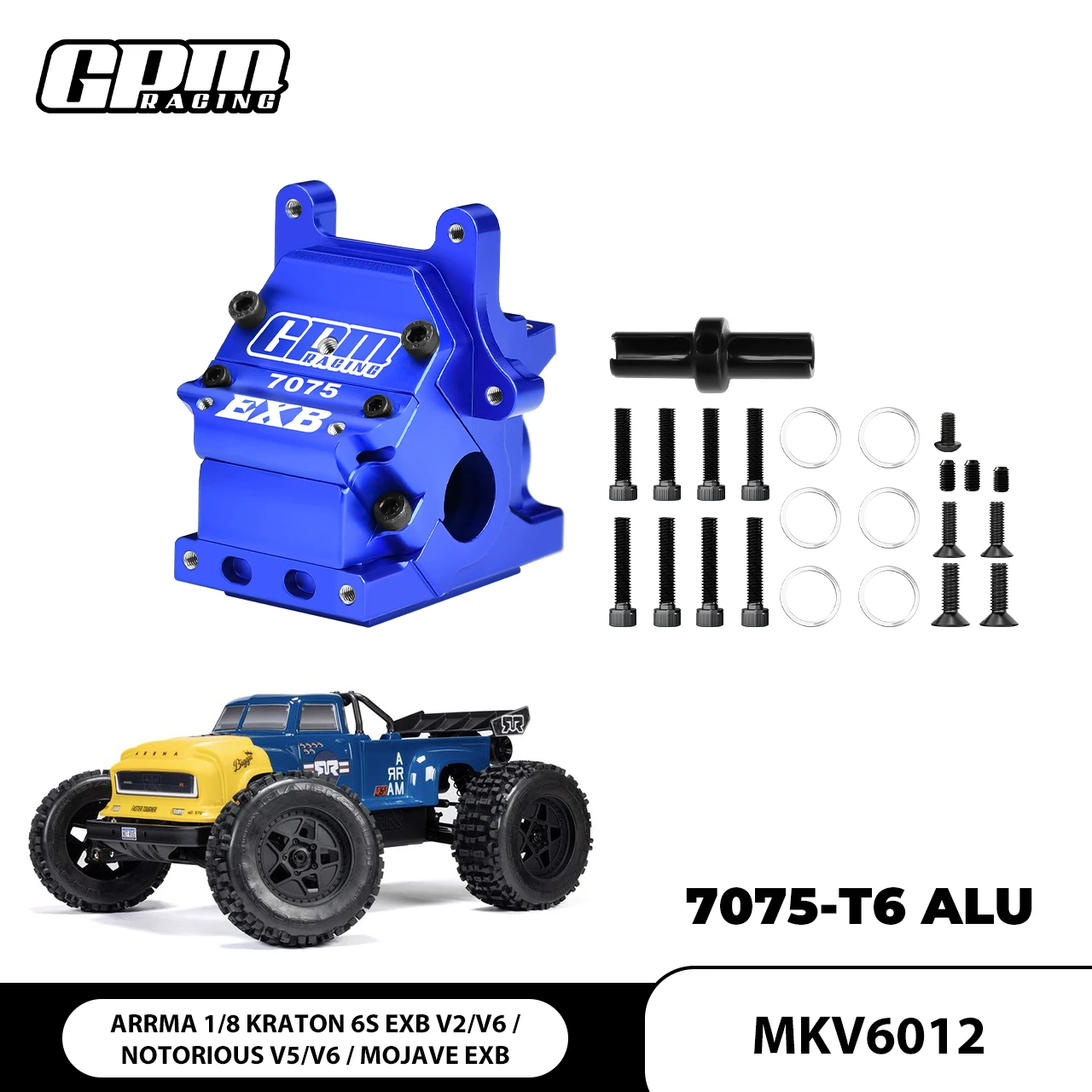 

GPM ARRMA 1/8 KRATON 6S EXB 4X4 For 7075-T6 ALLOY FRONT/REAR GEAR BOX