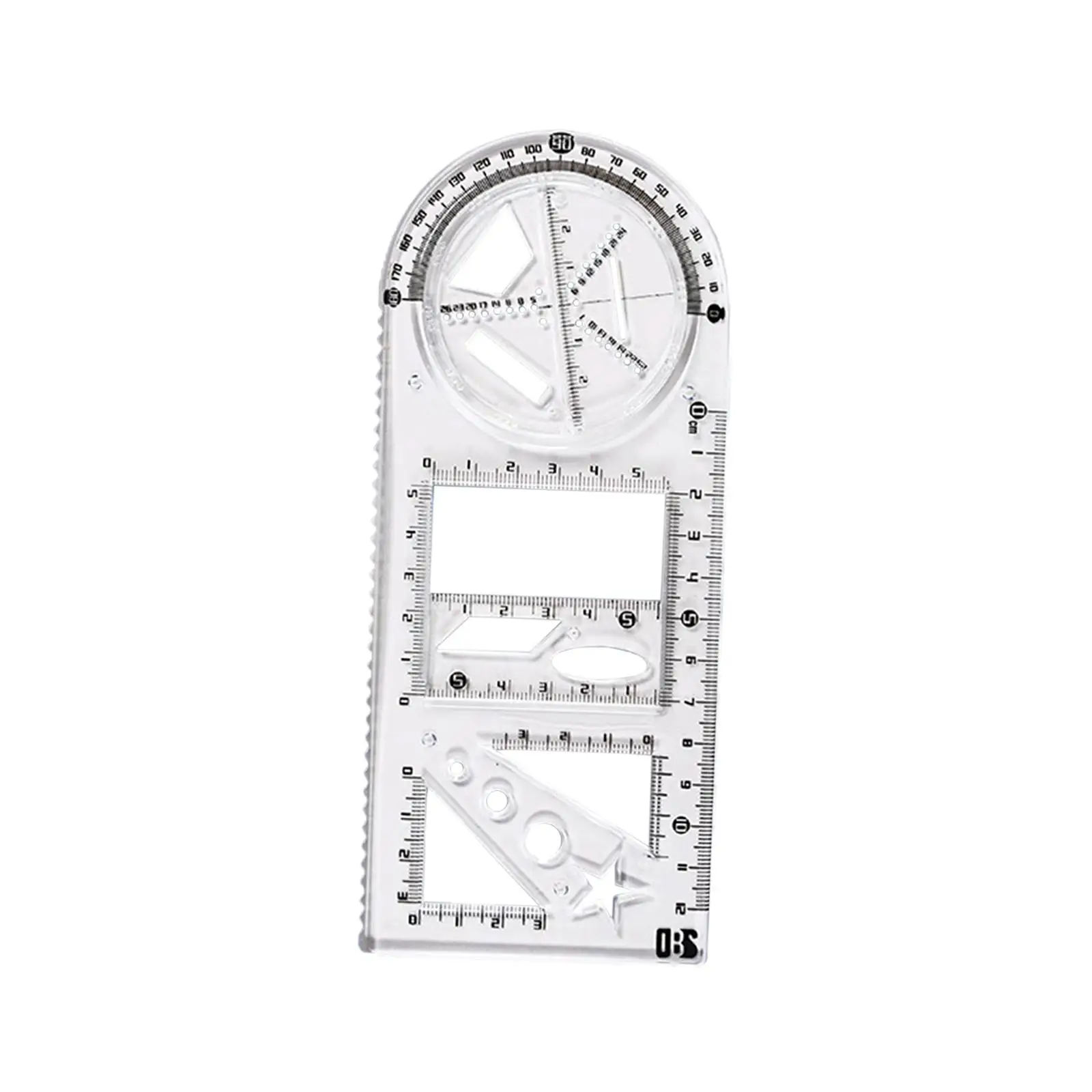 Multifunctional Geometric Ruler Draft Ruler Math Learning Writing Template