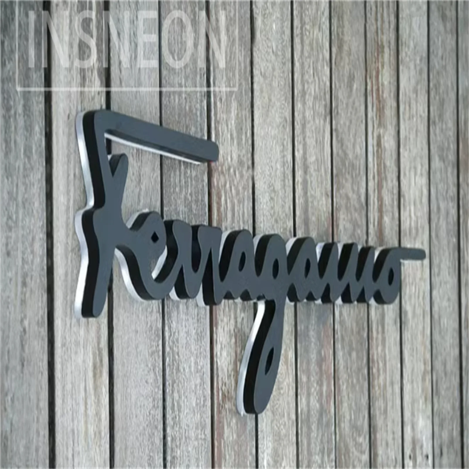 3D Custom Metal Led Logo Sign Stainless Steel Luminous Letters Backlit Outdoor Advertising Board Business Logo Signboard