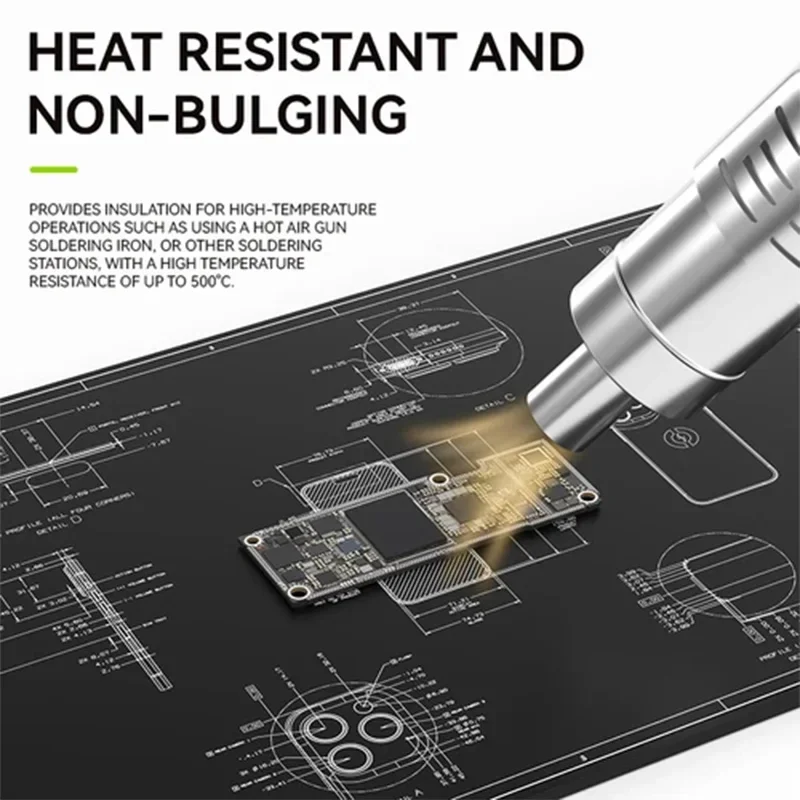 Imagem -04 - Luowei-high Temperature Resistance Repair Pad para o Telefone Móvel Pcb Motherboard Soldering Mat Manutenção Eletrônica Lw-m3 27in