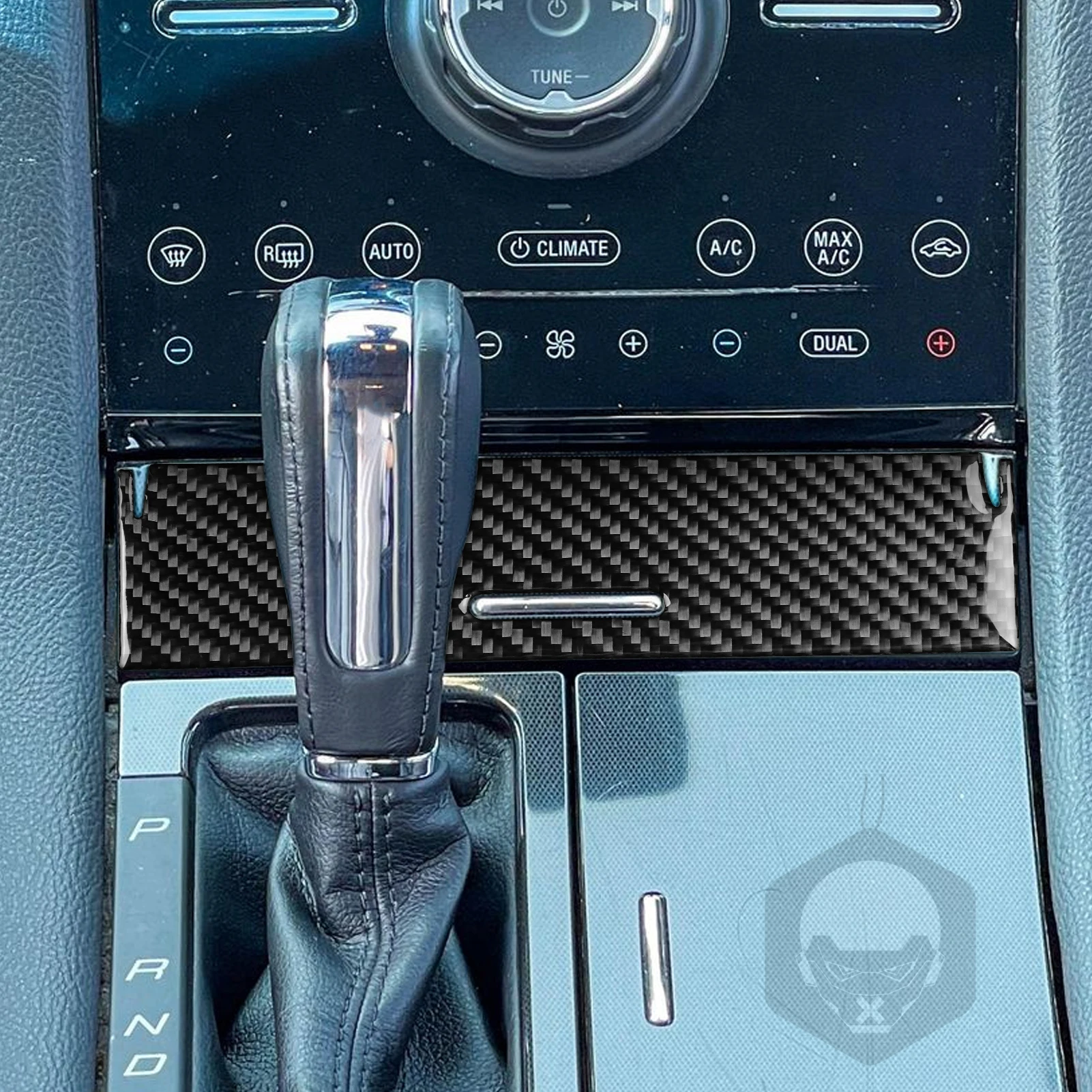 Real Carbon Fiber Car Accessories Cigarette Lighter Trim Cover Soft Sticker For Ford Taurus 2013 2014 2015 2016 2017 2018 2019