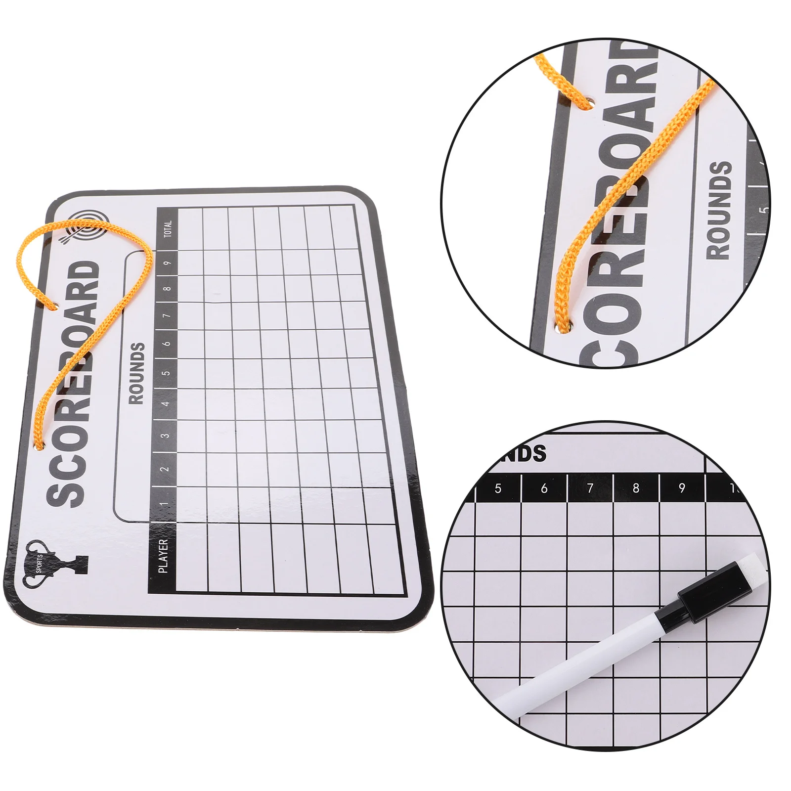 

1 set 1 Set Golf Scoreboard Supply Double Sided Dry Erase Board Portable Lightweight Reusable Score Recording Panel For Training
