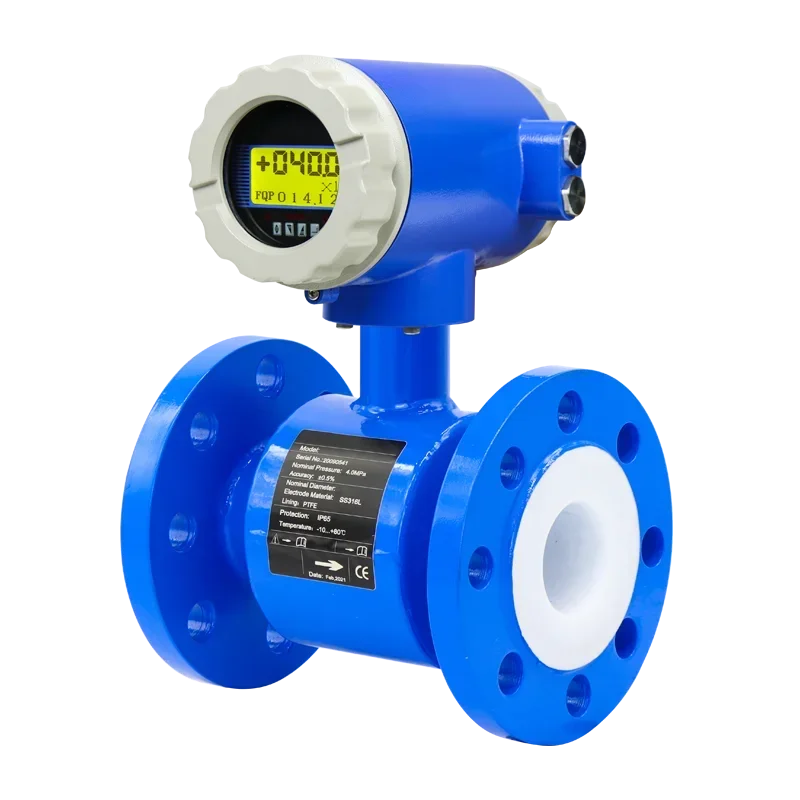 DN50 2 inch waste water raw water digital 4-20mA electromagnetic water flowmeter