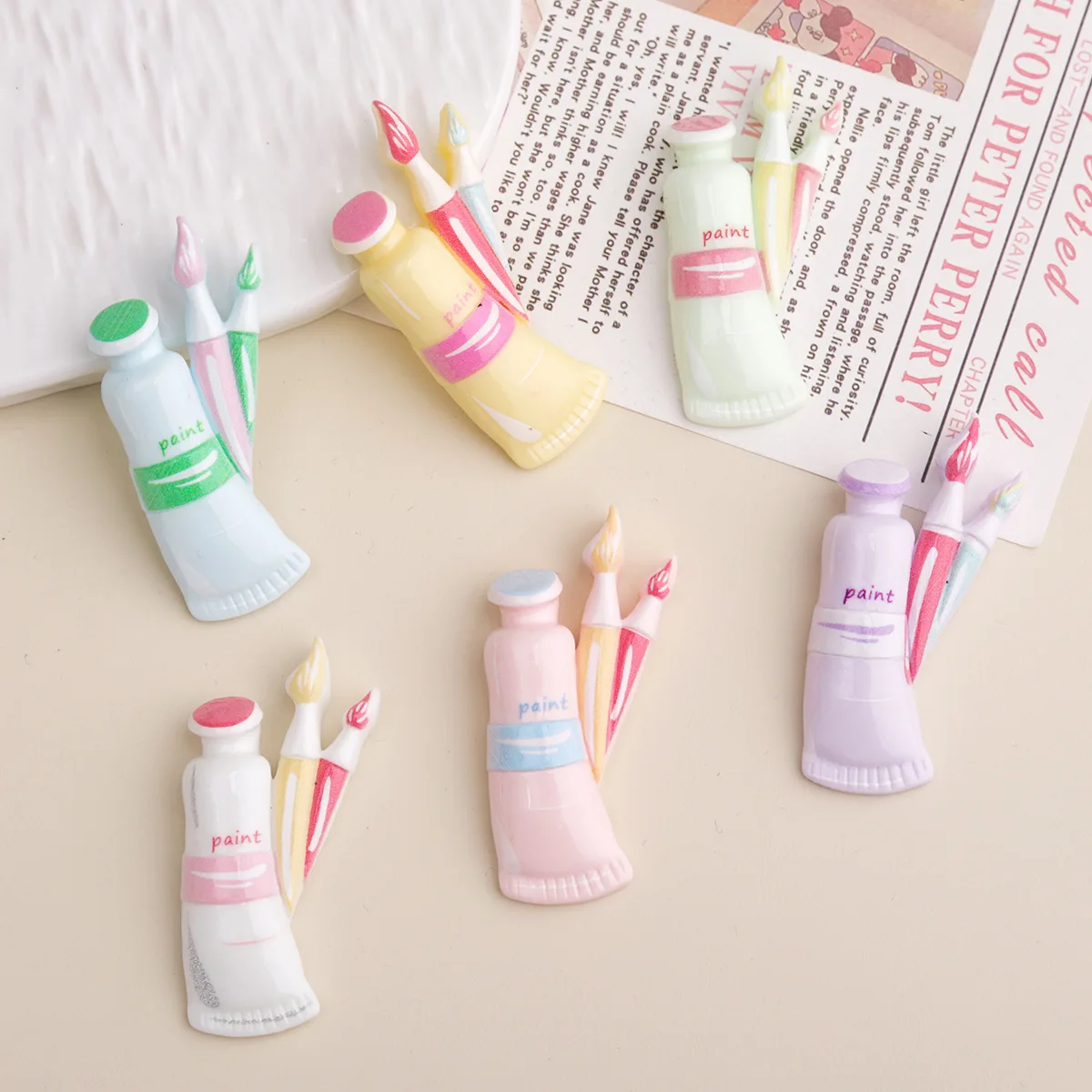 

5 шт. miniso пигмент мультяшные аксессуары из смолы «сделай сам» мусорный чехол подвески ручной работы миниатюрные материалы ювелирные изделия ремесла поставки