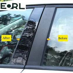 For Honda Civic 10th Sedan 2016-2020 Door Window Middle Column Trim Decoration Protection strip PC Styling Sticker Decoration