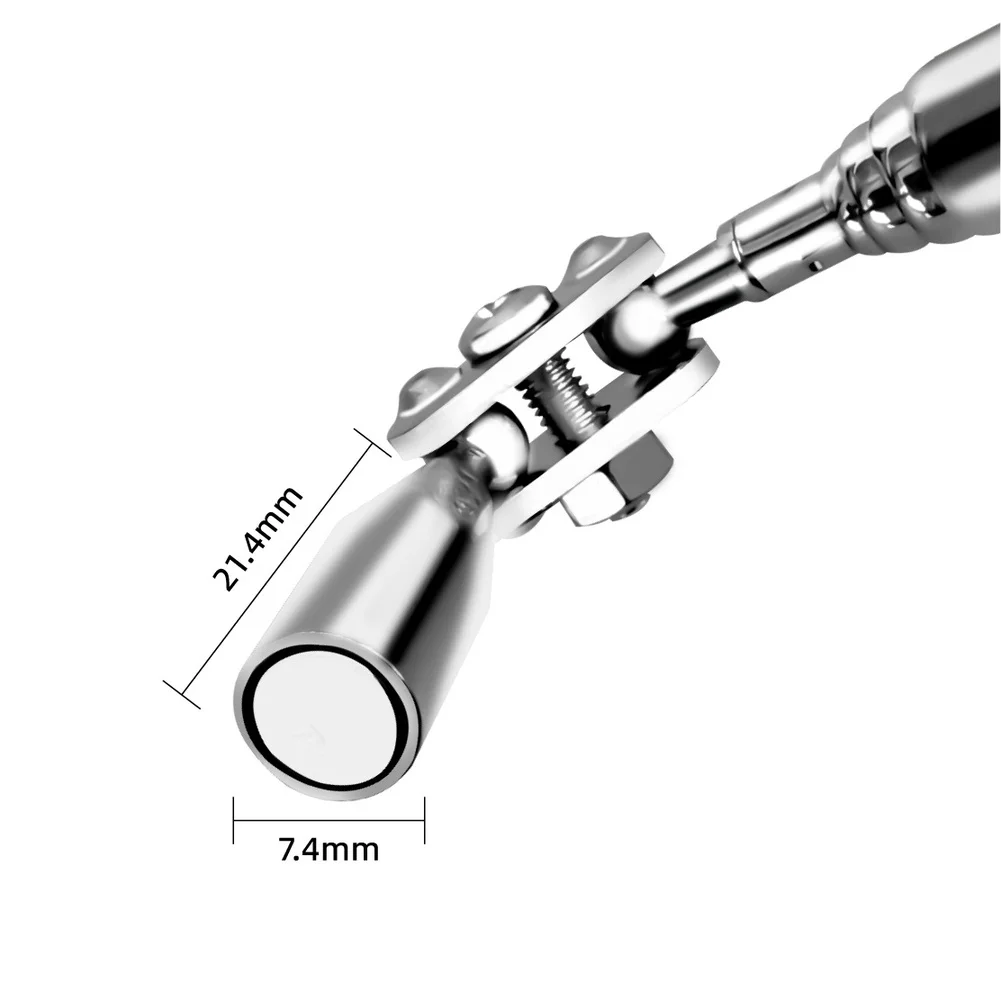 Telescopic Pickup Tool 1.5lb Silver Angle Repair Grabber Automotive Tool Picker Pen Clip Magnet Suction Rod Hand Tool ﻿