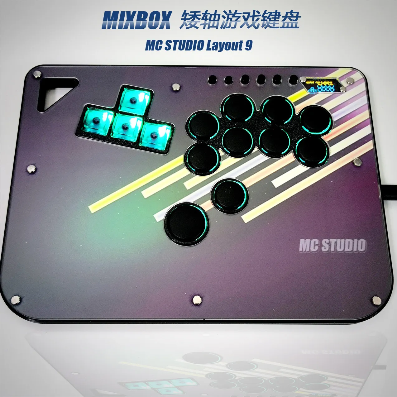 Fighting Game Mechanical Keyboard Customized Wired Low Profile Acrylic Panel RGB Hot Swap 3D Printing E-sports Gaming Keyboard