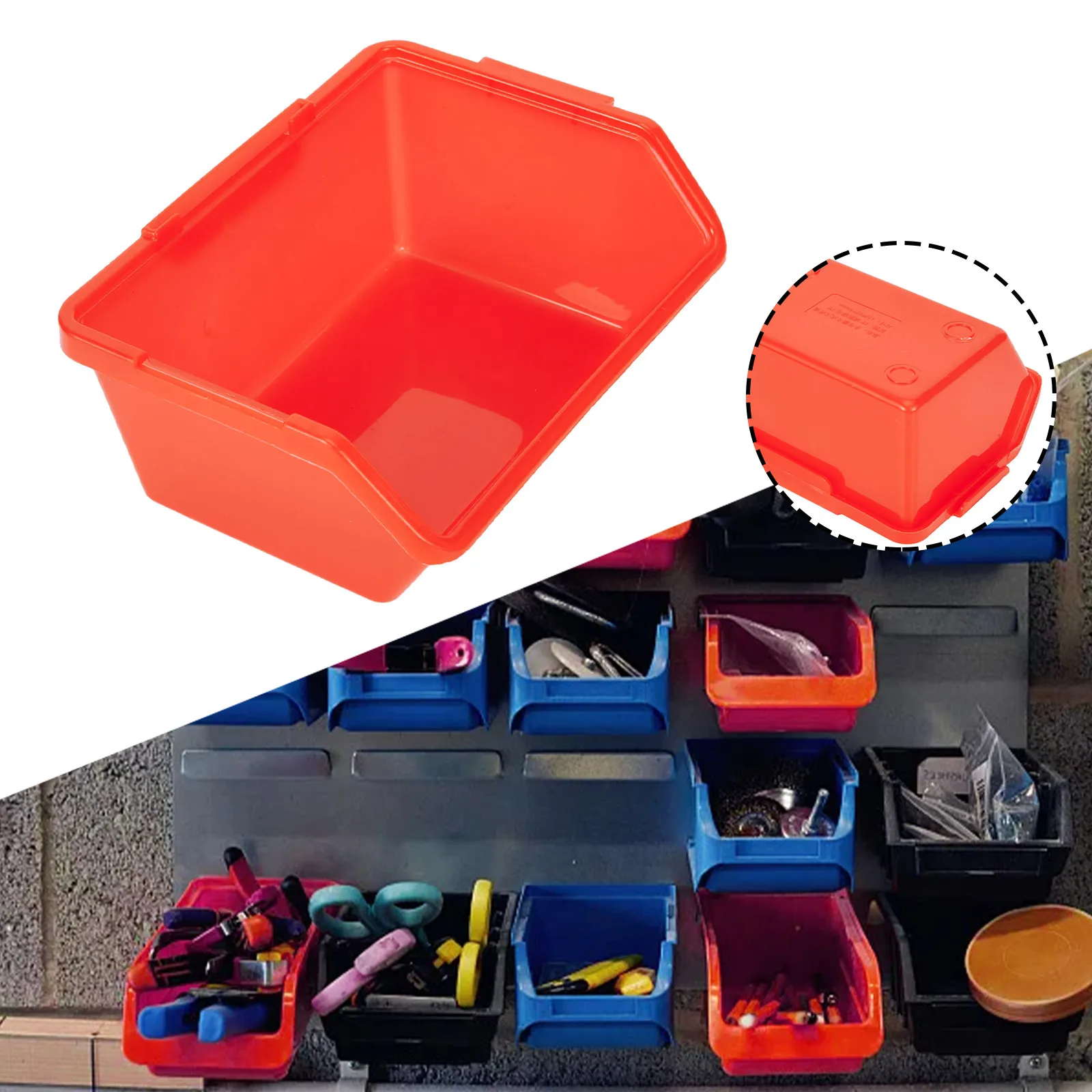 Caja de plástico para almacenamiento de piezas, contenedor de piezas práctico de usar, caja de herramientas de clasificación, equipo de taller, sensación de mano, 1 ud.