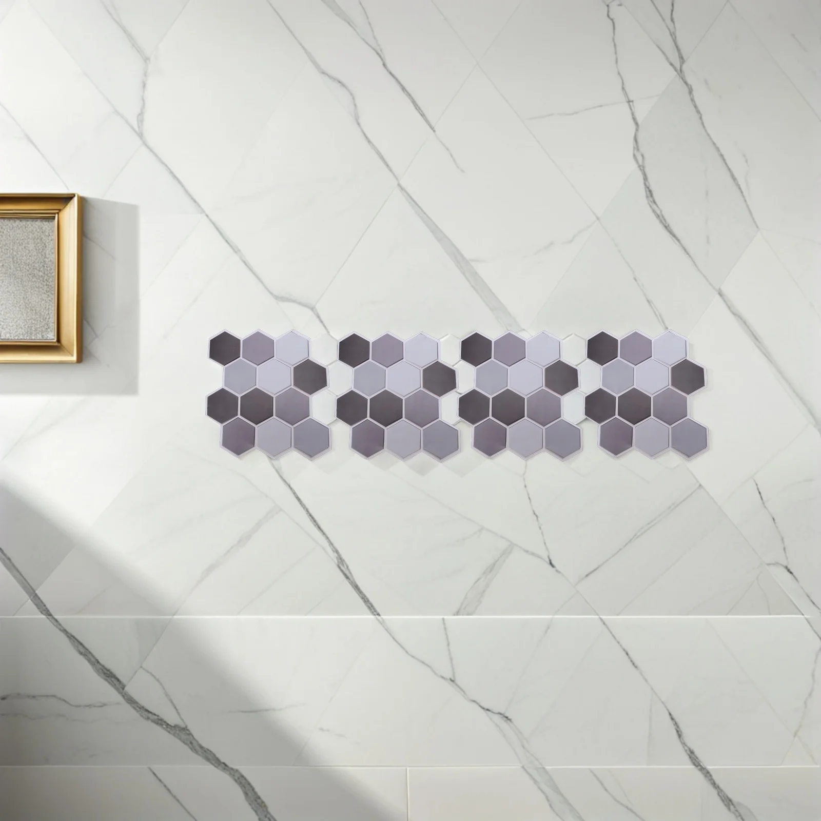 

10 Pcs 3D Wall Stickers Hexagon Self Adhesive Tiles Family Decals Decor Home Honeycomb for Texture Bedroom Hexagonal Art
