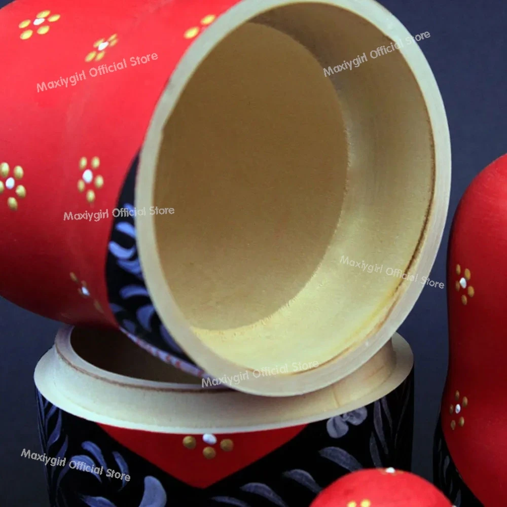 7 قطعة/المجموعة الروسية التعشيش الدمى شيك ماتريوشكا الخشب التراص متداخلة للأطفال سطح المكتب ديكور هدايا عيد الميلاد