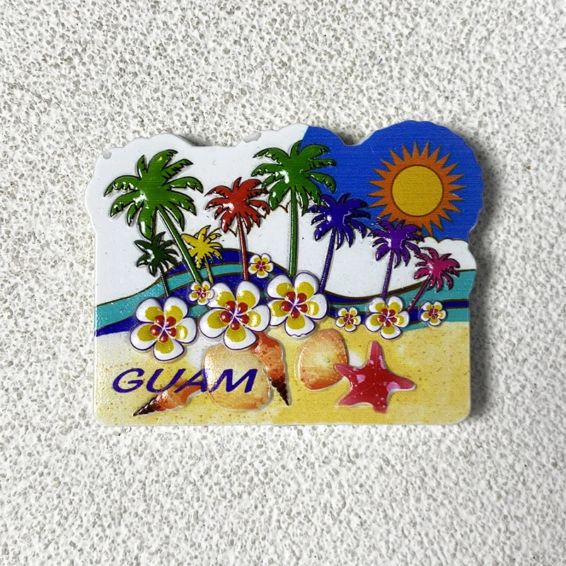 

United States Guam tourist souvenirs Creative decoration 3d three-dimensional ocean wind magnetic refrigerator magnets