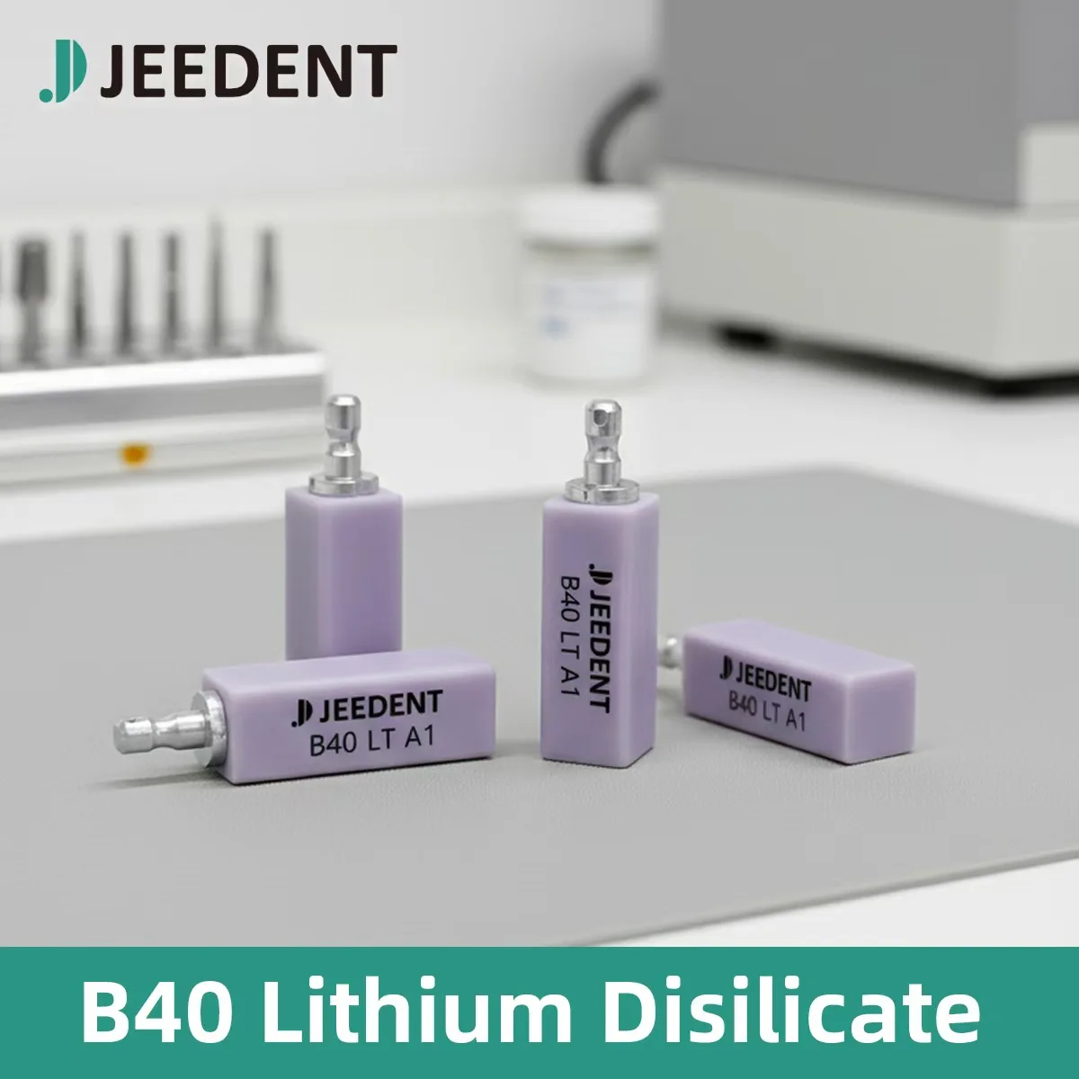 

JEEDENT 4PCS/Box B40 Lithium Disilicate Block - High Translucency CAD/CAM for Dental Crown Bridge Restorations