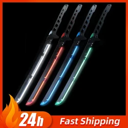 76cm Light Katana Acrylic Materials Model Cosplay Glow Prop Cyberpunk Lightsaber Toys Glow Swords Ornament Craft Christmas Gifts
