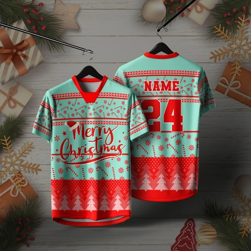 3D Printed Christmas Snowflakes T Shirt For Men Women Customized Pattern T-Shirts Summer O-Neck Street Tops Short Sleeve Tees