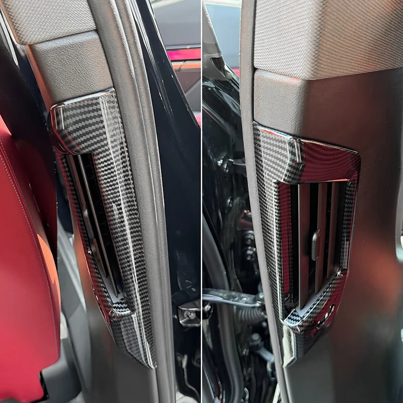 

Carbon Fiber Color Auto B-Pillar Air Conditioning Outlet Frame Decoration Trim For BMW 5 Series i5 G60 2024 Interior Accessories