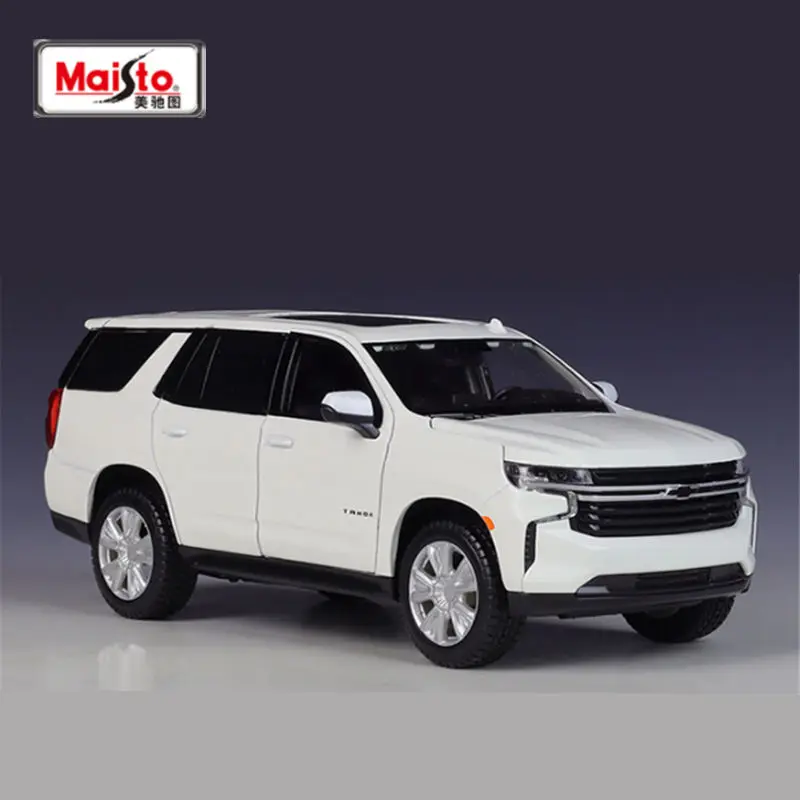 Maiisto-Chevrolet Tahoe Alloy Car Model, 1:24, Metal fundido, veículos off-road, simulação, brinquedo de meninos, presente de crianças, 2021