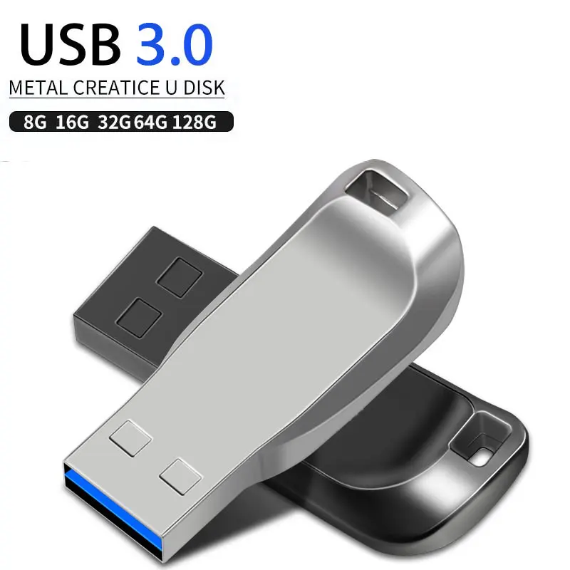 USB Flash Drive 64GB 32GB 16GB 8GB 4GB, Thumbdrive logam tahan air 128GB USB 2.0 stik memori 256GB 512GB