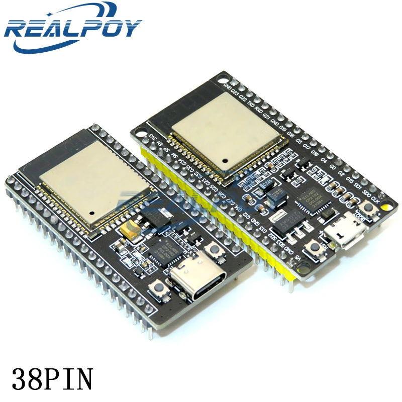 ESP-32S ESP-WROOM-32 Placa de desarrollo ESP32 30P/38P Bluetooth y WIFI CPU de doble núcleo con bajo consumo de energía MCU ESP-32