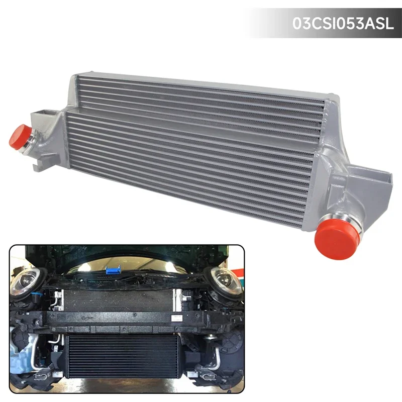 Tube&Fin Intercooler Tuning Competition Front Mount for BMW MINI Cooper 2014+ Black/Silver S SD F54 F55 F56 F57 F60 B37 B47