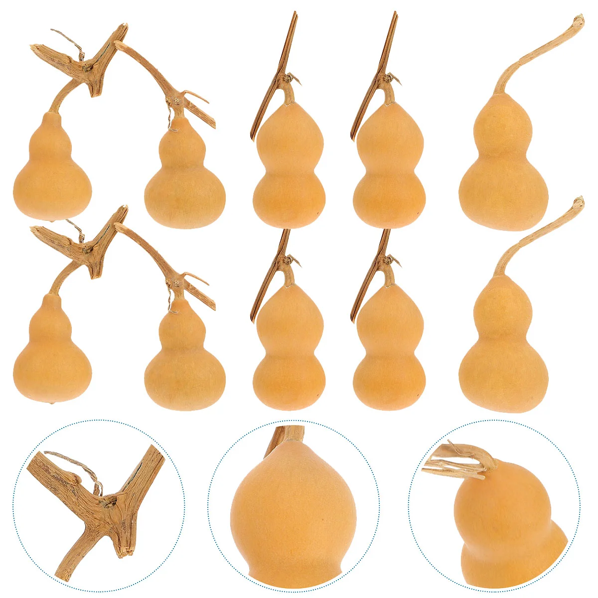  10 Pcs Gourd Toy Pieces Mini Calabash Crafts Household Natural Ornament Desktop Office