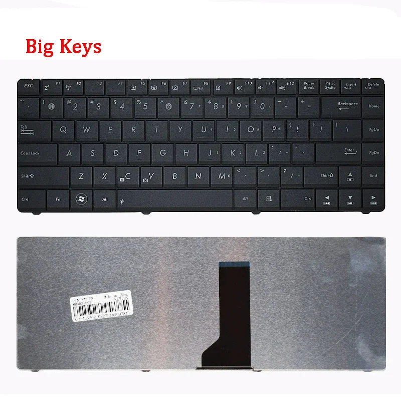 New Laptop rreplacement keyboard compatible for Asus x43s x42j x44h k42d a42j a43s K43s X84 x45v a83s