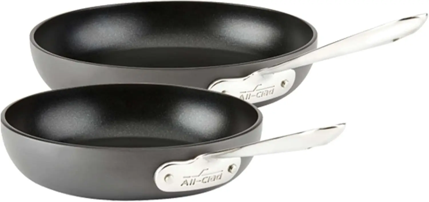 

Non-Stick Fry Pan Set, 2-Piece (8 & 10 Inch), Induction Compatible, Oven Safe to 500°F, Dishwasher Safe