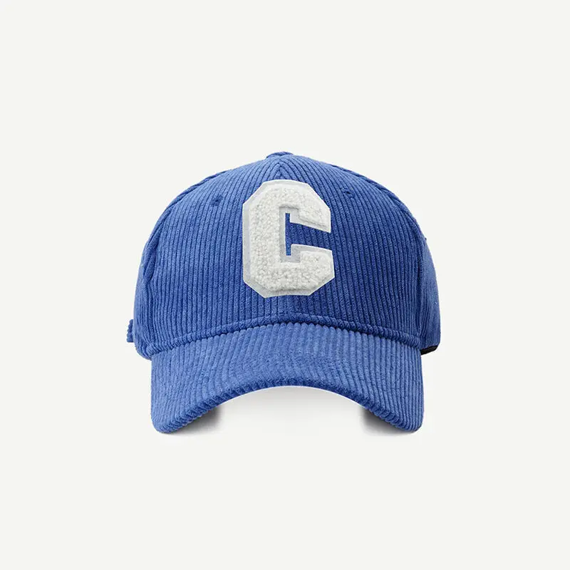Neue Cord-Baseballkappe für Damen, Modische C-Buchstaben-Snapback-Mütze, Verstellbare Casual Hip-Hop-Kappe für Herren, Outdoor-Angeln und Joggen – Detail 14