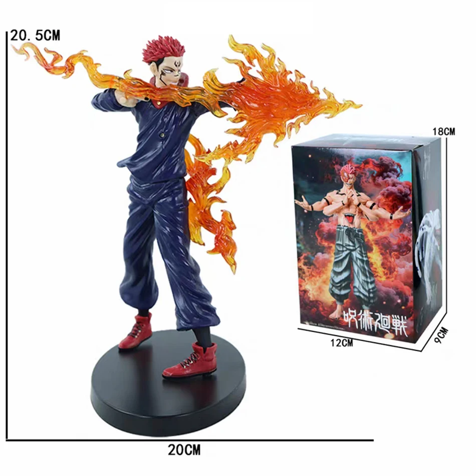 Figurine JJK Itadori Yuji & Sukuna – Statue PVC 16 Cm – Posture Combat – Collection Anime – Décoration Bureau – Cadeau Otaku
