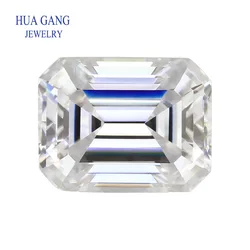 Moissanite 0.5~3 Carat D Color Octangle Shape Emarald Cut White Excellent Brilliant Cut 7*9mm VVS Grade Test Positive