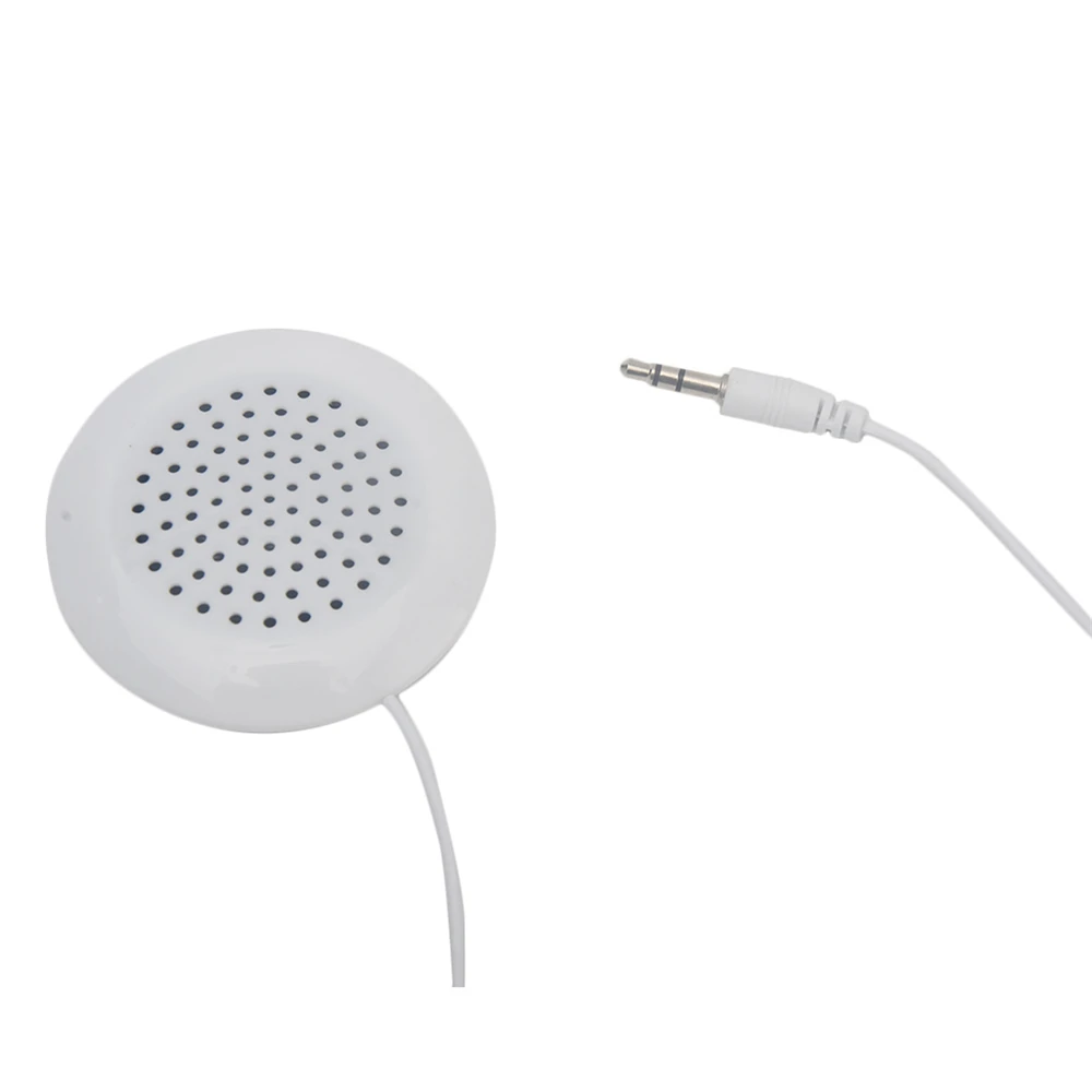 새로운 고품질 3.5mm MP3 MP4 CD 미니 오디오 폰 라운드 유선 멀티미디어 범용 음악 액세서리 휴대용 베개 스피커