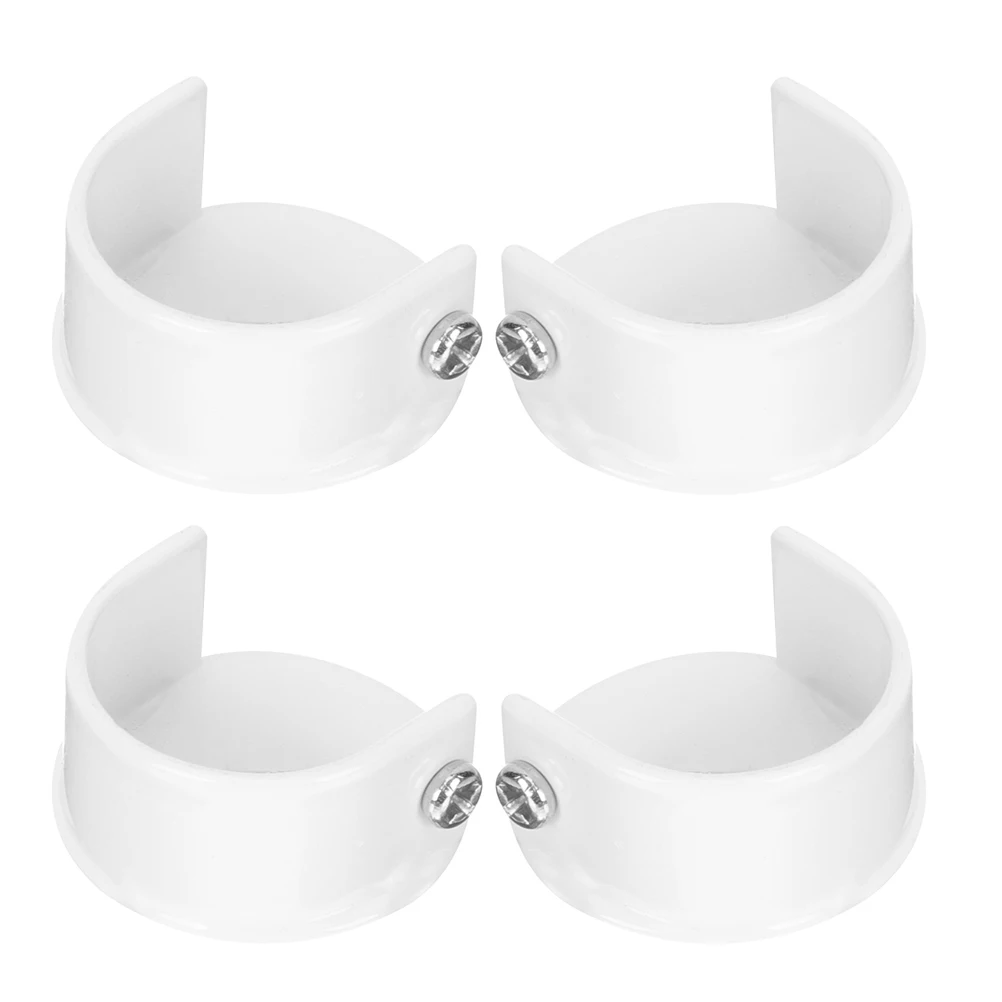 

4Pcs 28mm Stainless Steel Curtain Rod Brackets Wall Mount Supports for Closet Bathroom Window Multi-Scene Use