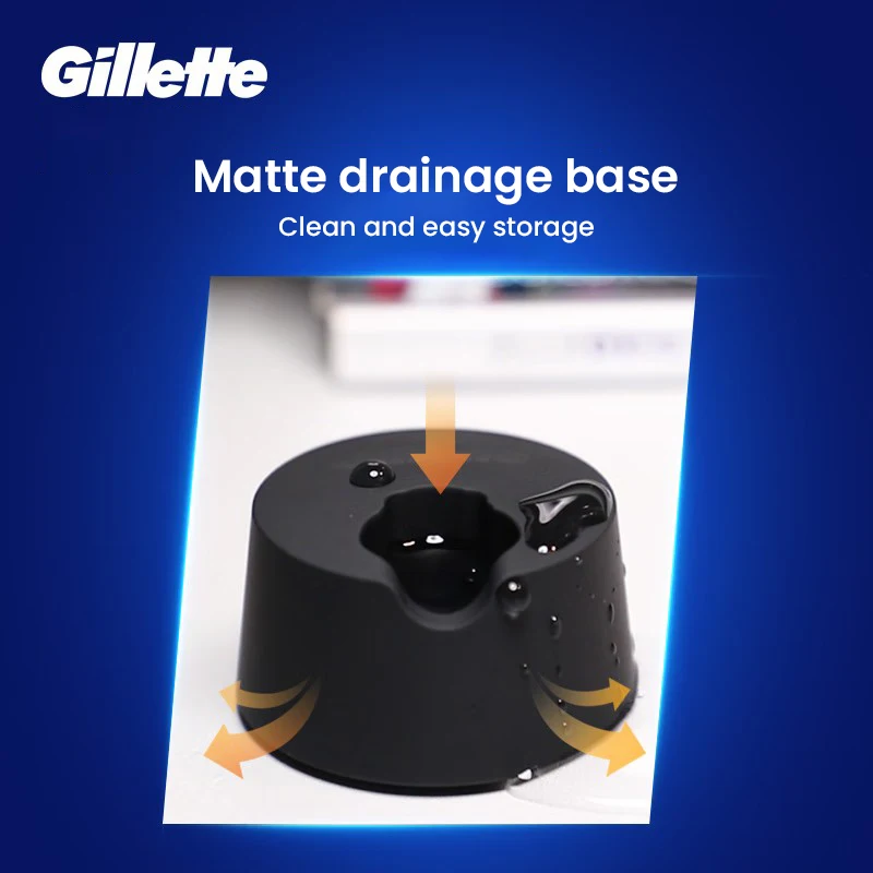 Gillette Fusion 5 razor set Comfortable lubrication system Men's shaver Place the base  Gillette Fusion 5 Blue Series razor Set