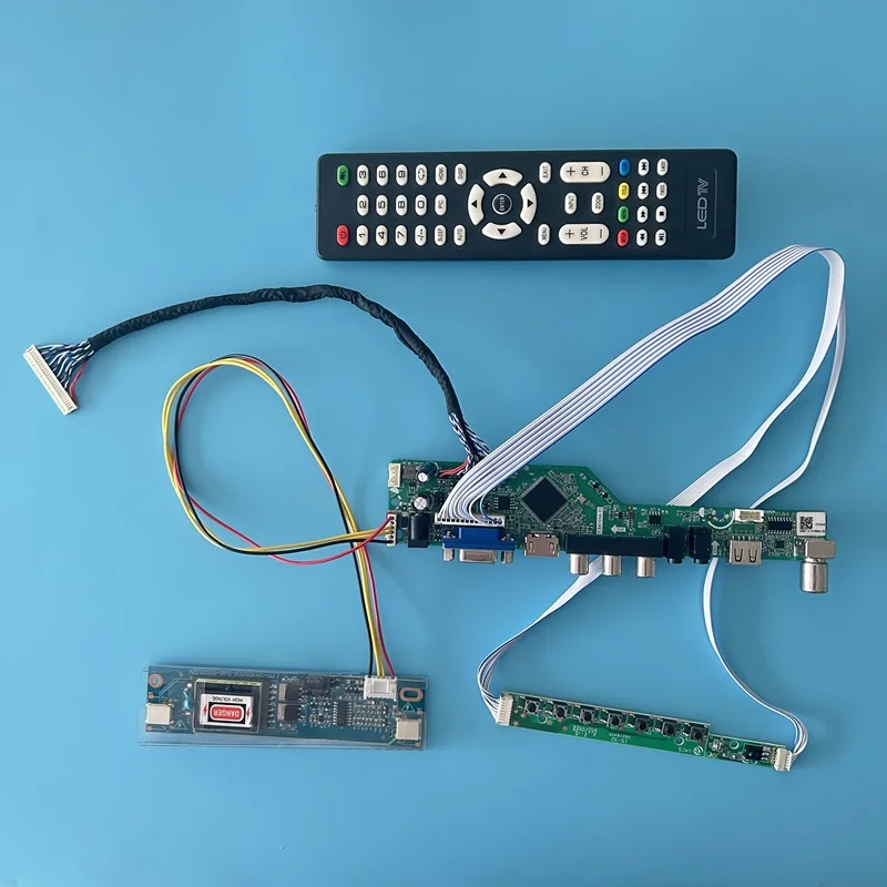 For M200O1 MT200LW01 M200RW01 LCD Controller Driver Board Screen 2CCFL TV Analog 1600*900 VGA+HDMI+AV+USB+IR 30 Pin LVDS Kit DIY
