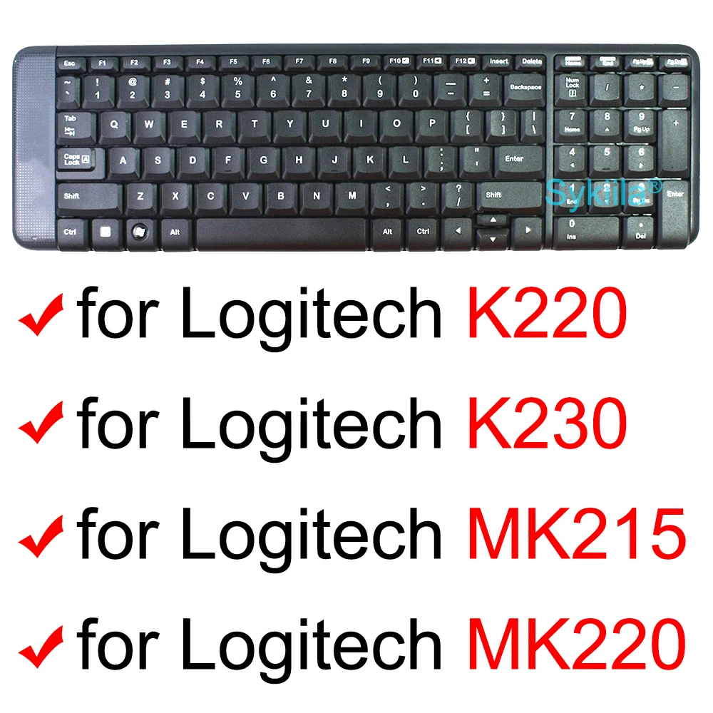 Keyboard Cover for Logitech K230 MK215 MK220 K220 for Logi Keyboard Protective Protector Skin Case Film Clear Silicone 