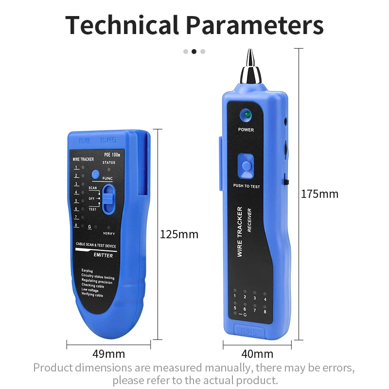 LUXIANZI LAN Ethernet Network Cable Tester Telephone Wire Diagnose Tracker For STP UTP RJ11 RJ45 Cat5 Cat6 Detector Line Finder