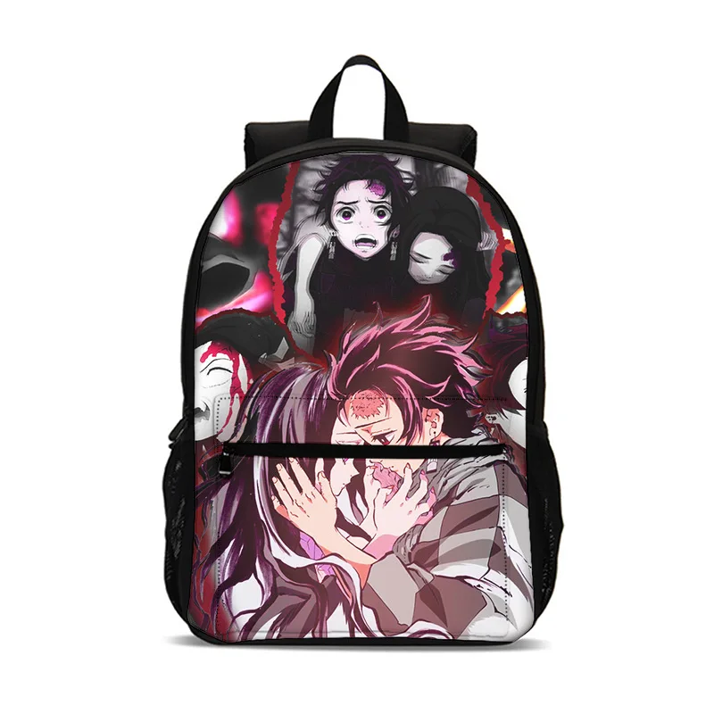 Kimetsu No Yaiba Kids Mochila 47cm/18.5inch Large Capacity Backpack School Supplies School Bag for Boys Girls Best Gift