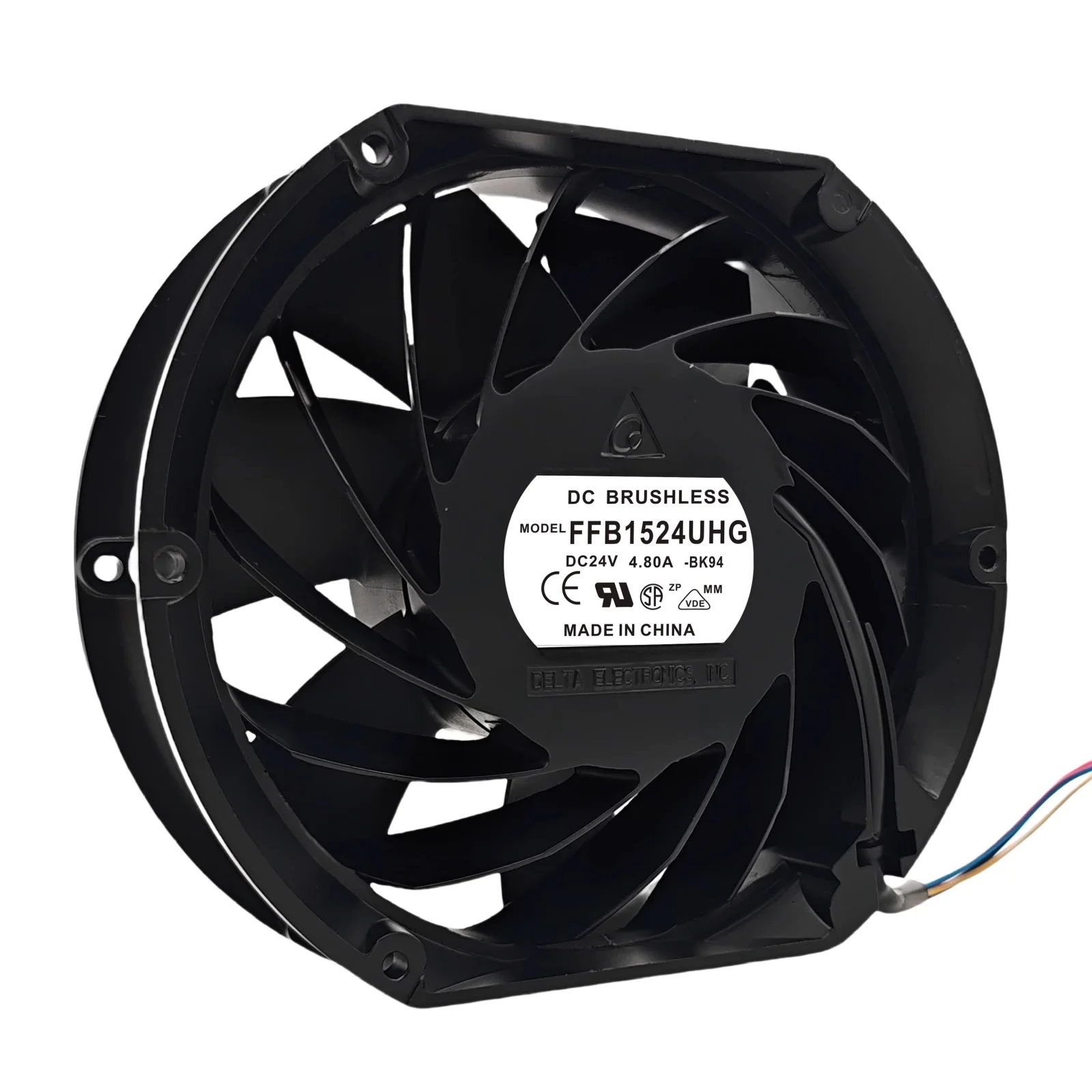 FFB1524UHG 24V 4.8A Cooling Fan for ACS880 Inverter - R6 High-Speed Blower, 172x150x51mm Metal Axial Fan