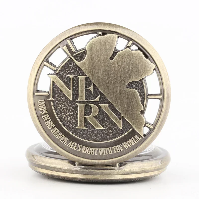 Neon Genesis Evangelion Eva Anime Peripheral Pocket Watch Necklace Kawaii Student Pendant Roman Pocket Watch Couple Models Gift view 3