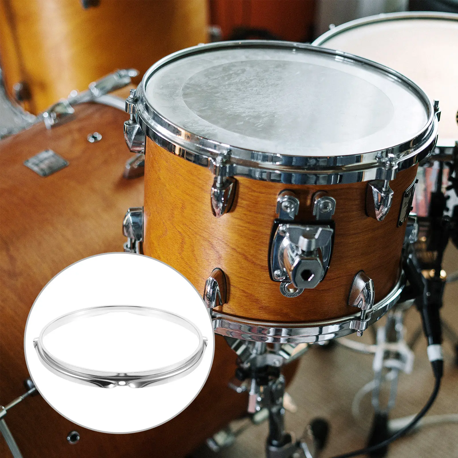 Snare Drum Metal Hoop Replacement Ring Easy Install Precision Stamped Steel Drum Kit Accessories Part Metal Hoop Protector
