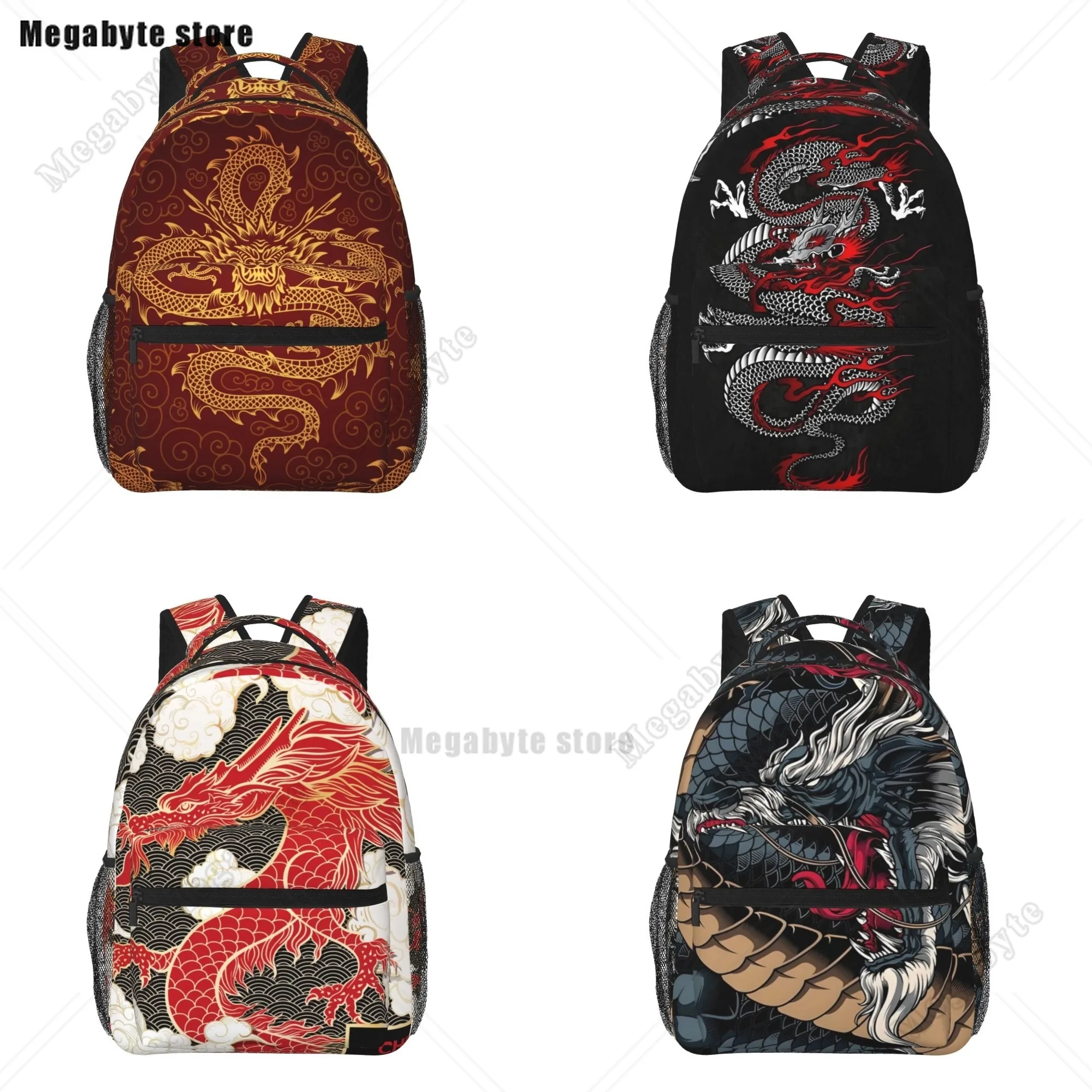 Color Flame Dragon Abstract Kids Backpack for Boys Girls Backpacks Student Backpack for Elementary School Shoulder Bag Bookbag