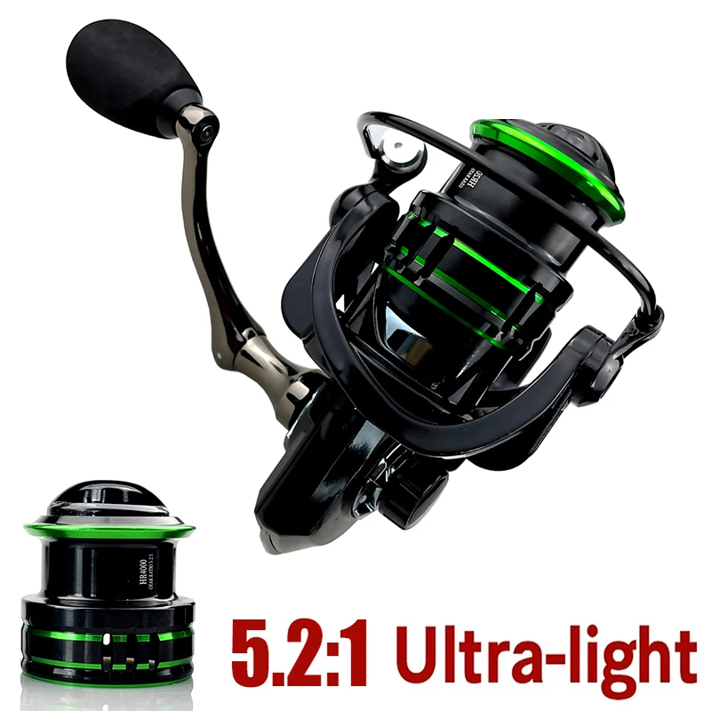 2000-5000 Sereies Super Strong Max 8-10kg Drag Carp Feeder Spinning Fishing Reel Ultralight Surfing Spool with Dual Brake System