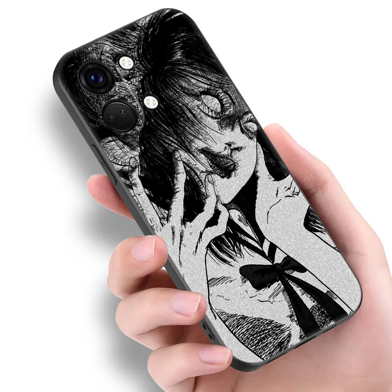 Horror Comic Junji ito Tomie Tees Black Case For OnePlus Nord 3 2T N30 N300 N20 N200 CE2 CE3 Lite 10T 11 9RT ACE 2V Pro Cartoon