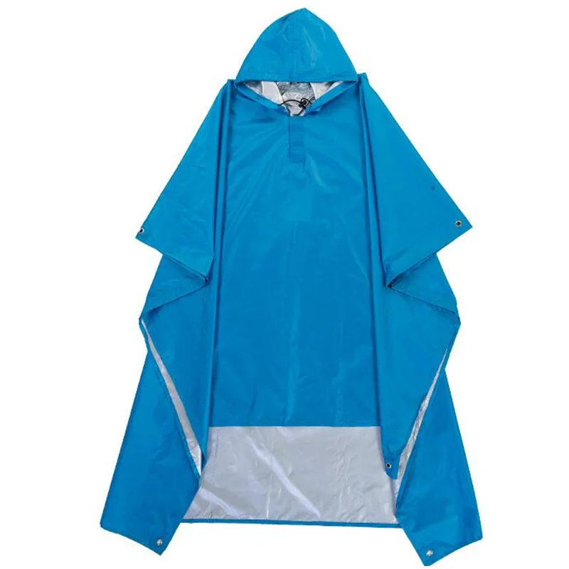 3 in 1 Waterproof Adult Long Raincoat Women Men Rain Coat Jacket Hooded Poncho for Outdoor Hiking Travel Fishing Rainwear Suit