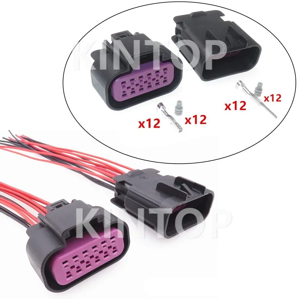 

1 Set 12 Pins AC Assembly Throttle Position Sensor Wire Terminal Socket For Buick 15326849 15326854 13530777 Auto Headlight Plug