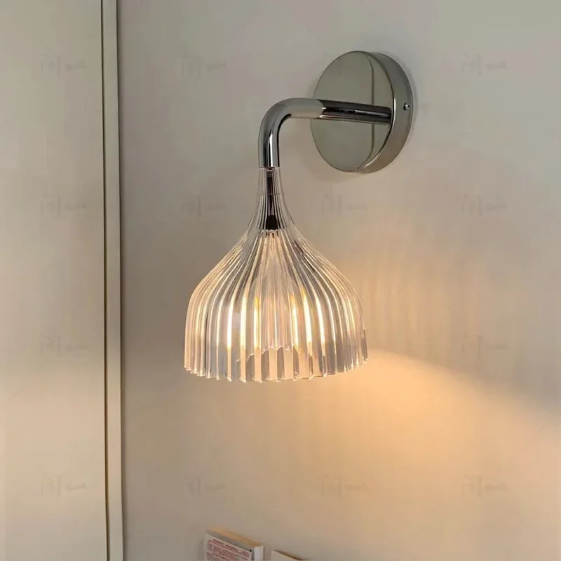 Style Wall Lamp Modern Minimalist Nordic Bedside Light Cream Color Ins Aesthetic for Bedroom & Living Room Accent Wall