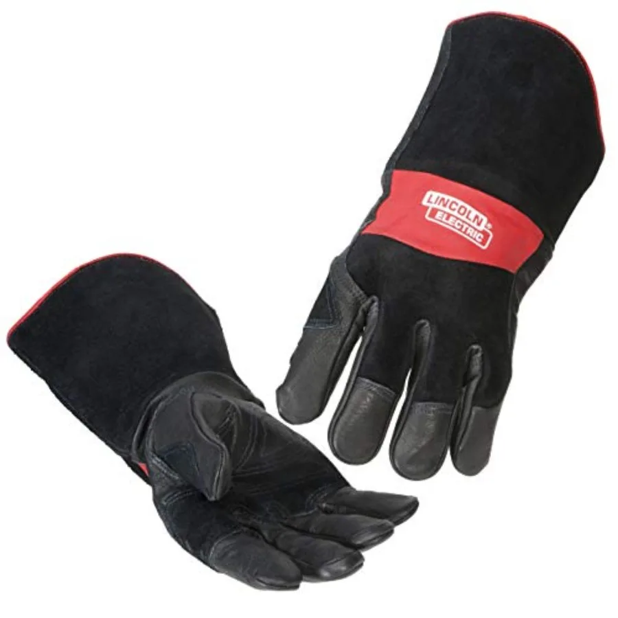 

Premium Leather MIG Stick Welding Gloves Heat Resistance and Dexterity Medium K2980-Mblack Red