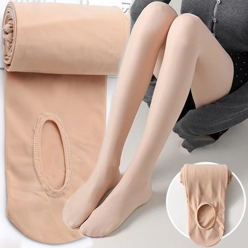 Non-slip High Waist Pantyhose Upgrade Lazy Free Design Abdominal Shaping Slimming Tights Women Water Gloss Fabric Stovepipe Sock