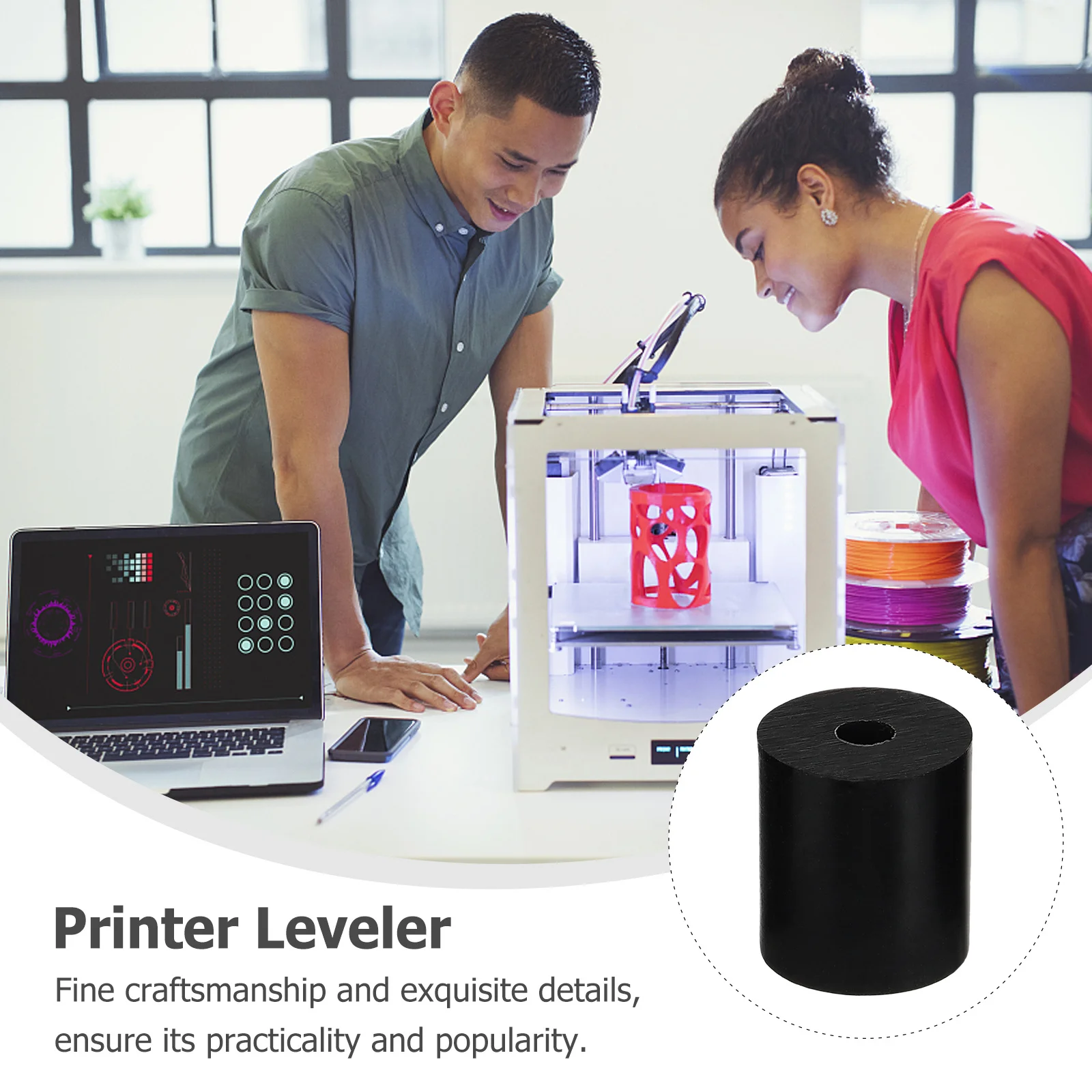 

10Pcs Hot Bed Leveling Columns Premium Silicone Mounts 3D Printer Heatbed Stable Wear-Resistant Buffer Hot Bed Leveling Column