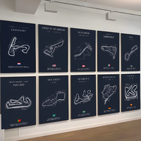 2023 F1 Imola Monaco Zandvoort Track Circuit Park Movie Sticky Posters Retro Kraft Paper Sticker DIY Room Bar Art Wall Painting